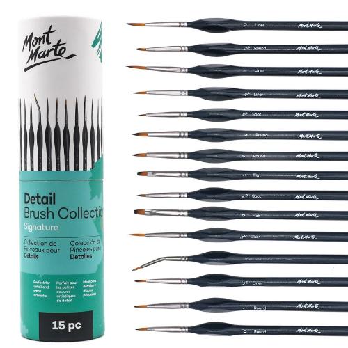 Mont Marte Detail Brush Collection Signature 15pc - Postage as per Actual