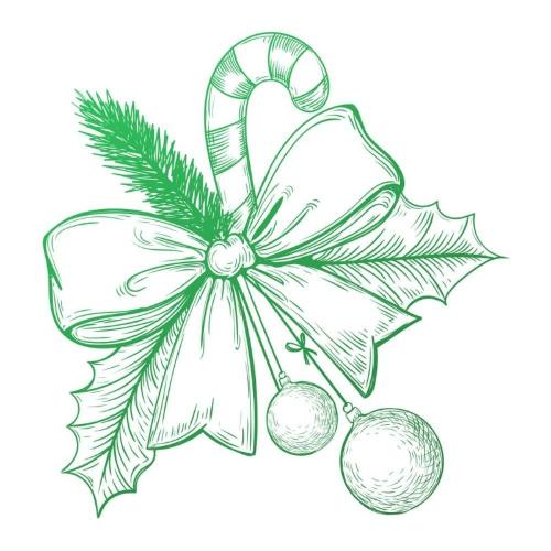 Couture Creations Candy Cane Bow Mini Stamp