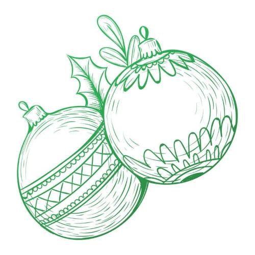 Couture Creations - Acrylic Stamp: Christmas Baubles CO726912