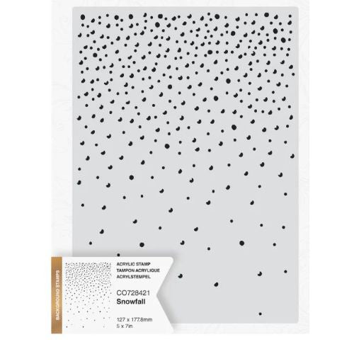 Couture Creations - Snowfall 5x7 Background Stamp (1pc)