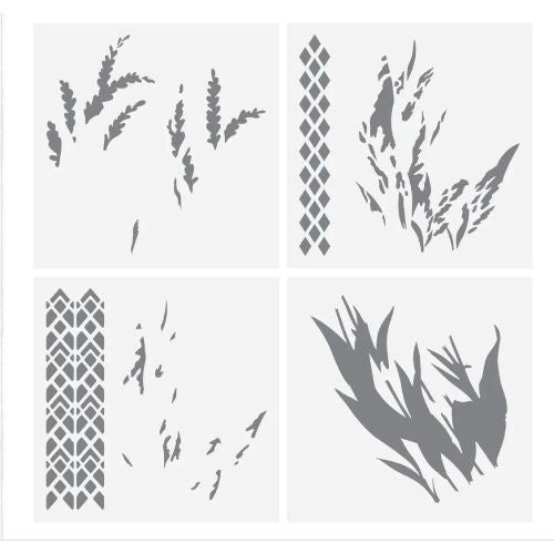 Couture Creations - Wild Water Peppers (4 Stencils | 1 Stamp | 1 Die)