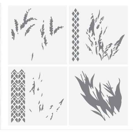 Couture Creations - Wild Water Peppers (4 Stencils | 1 Stamp | 1 Die)