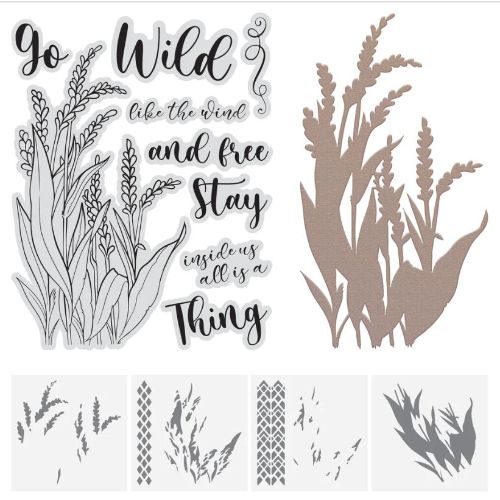 Couture Creations - Wild Water Peppers (4 Stencils | 1 Stamp | 1 Die)