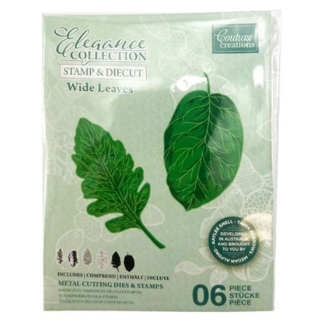 Couture Creations - Layering Stamp and Die Set - Elegance - Wide Leaves Mini (6pc)