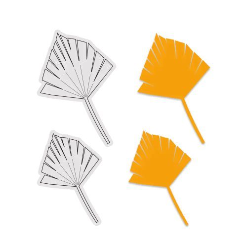 Stamp and Dies - Tropical Leaves - Approx. 50 x 50mm | 1.9 x 1.9in