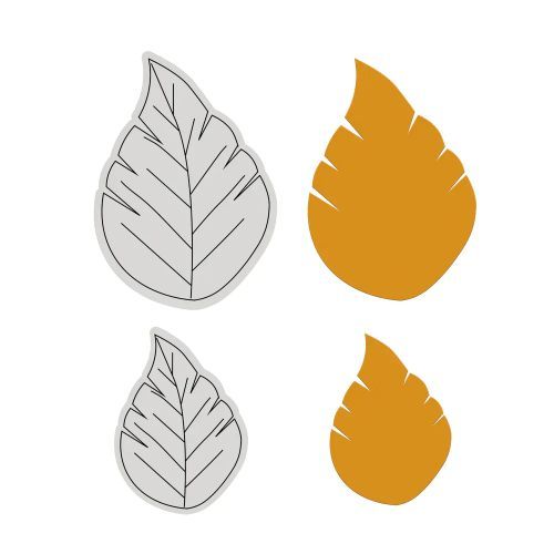 Stamp and Dies - Single Leaf - Approx. 50 x 50mm | 1.9 x 1.9in
