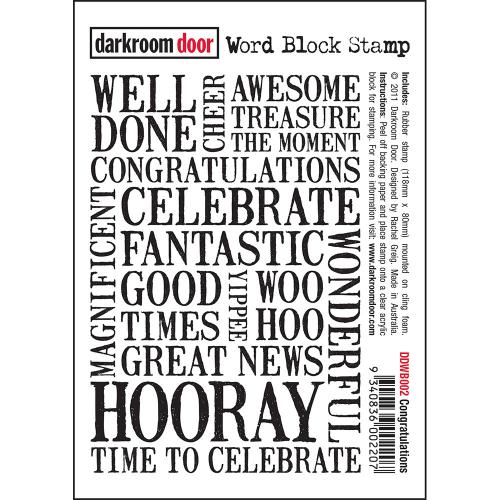 Darkroom Door - Word Block Congratulations