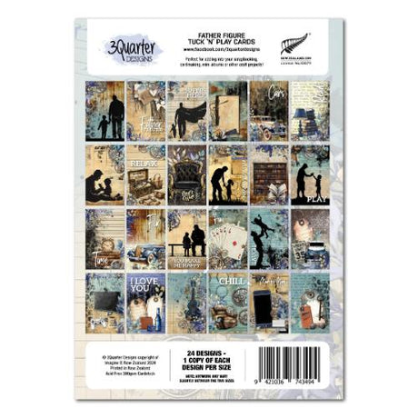 3Quarter Designs Father Figure Tuck 'n' Play Cards