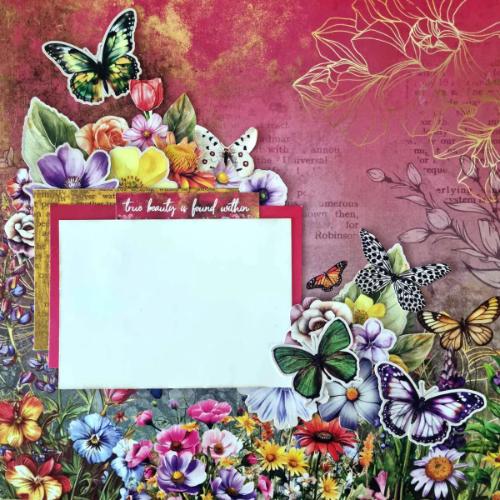 3Quarter Designs Fluttering Wings 12x12 Design Paper & Diecuts Set - Postage as per Actual