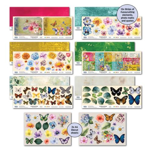 3Quarter Designs Fluttering Wings 12x12 Design Paper & Diecuts Set - Postage as per Actual
