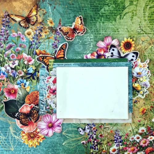 3Quarter Designs Fluttering Wings 12x12 Design Paper & Diecuts Set - Postage as per Actual