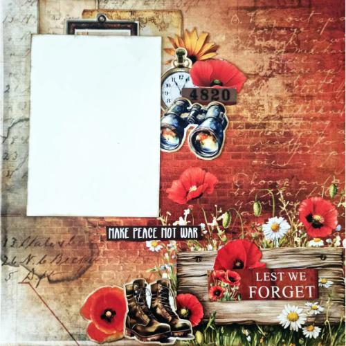 3Quarter Designs Never Forgotten 12x12 Design Paper & Diecuts Set - Postage as per Actual