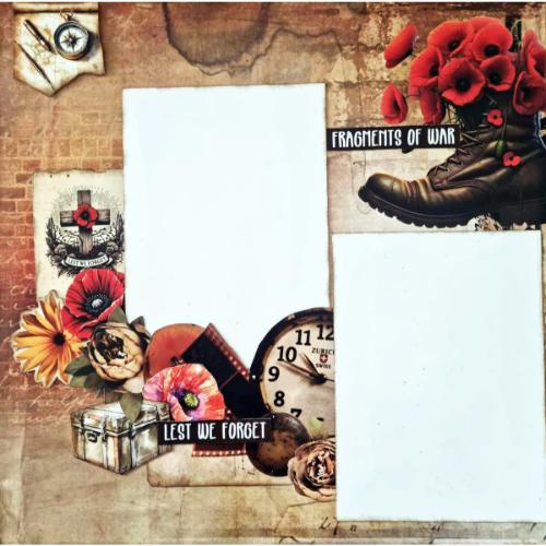 3Quarter Designs Never Forgotten 12x12 Design Paper & Diecuts Set - Postage as per Actual