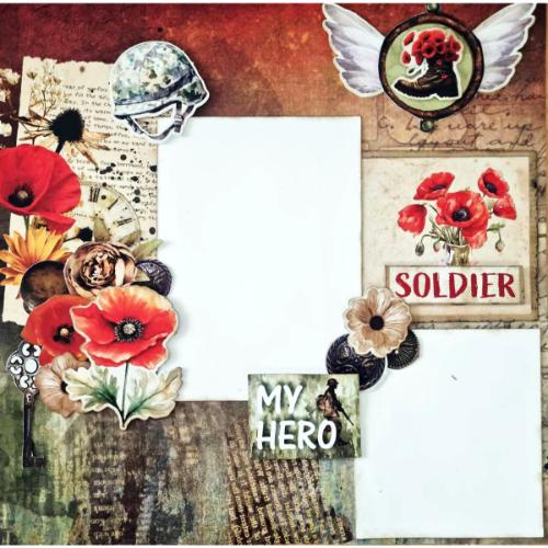 3Quarter Designs Never Forgotten 12x12 Design Paper & Diecuts Set - Postage as per Actual