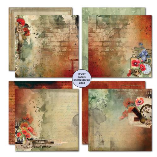 3Quarter Designs Never Forgotten 12x12 Design Paper & Diecuts Set - Postage as per Actual