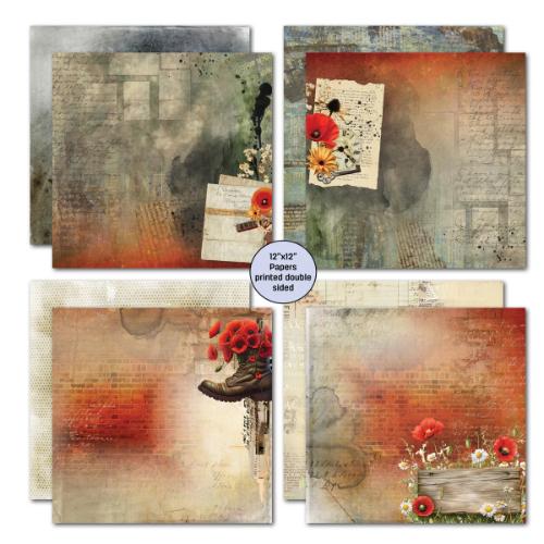 3Quarter Designs Never Forgotten 12x12 Design Paper & Diecuts Set - Postage as per Actual