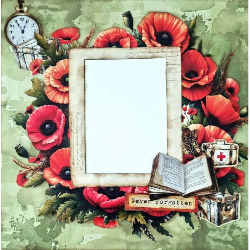 3Quarter Designs Never Forgotten 12x12 Design Paper & Diecuts Set - Postage as per Actual