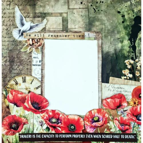 3Quarter Designs Never Forgotten 12x12 Design Paper & Diecuts Set - Postage as per Actual