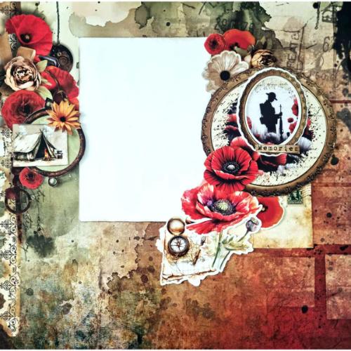 3Quarter Designs Never Forgotten 12x12 Design Paper & Diecuts Set - Postage as per Actual