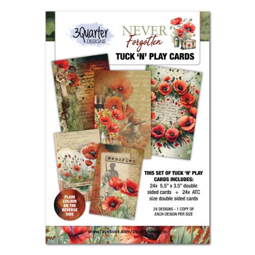 3Quarter Designs Never Forgotten - Tuck N Play Cards