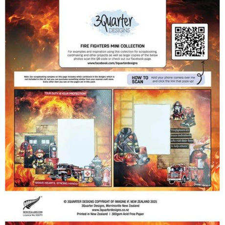 3 Quarter Designs Fire Fighters Mini 12x12 collection - Postage as per Actual