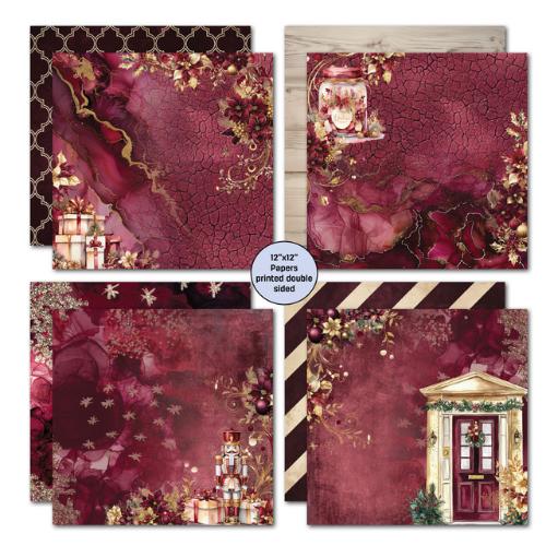 3Quarter Designs Sugarplum Wreath 12x12 Design Paper & Diecuts Set - Postage as per Actual