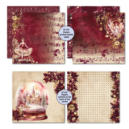 3Quarter Designs Sugarplum Wreath 12x12 Design Paper & Diecuts Set - Postage as per Actual