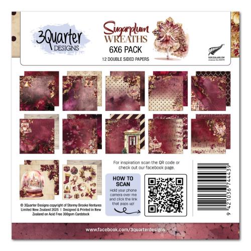 3Quarter Designs Sugarplum Wreath 6x6 Paper Pack