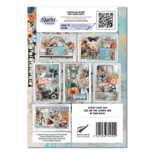 3Quarter Designs - Cerulean Score Collection - 6x4 Card Making Pack