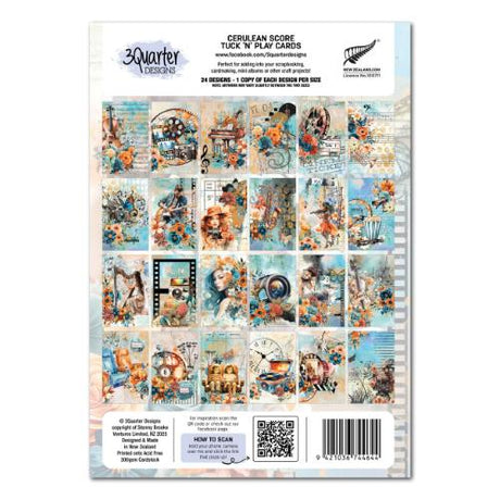 3Quarter Designs - Cerulean Score Collection - Tuck 'N' Play Cards