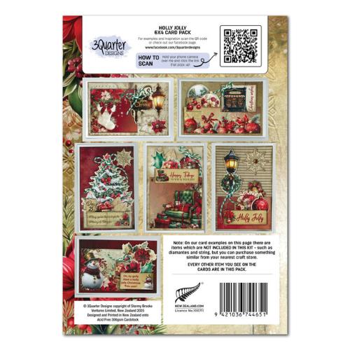 3Quarter Designs - Holly Jolly Collection - 6x4 Card Making Pack