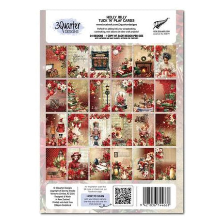 3Quarter Designs - Holly Jolly Collection - Tuck 'N' Play Cards