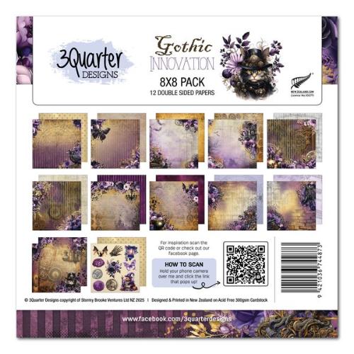 3Quarter Designs - Gothic Innovaion 8*8 Double Sided Papers