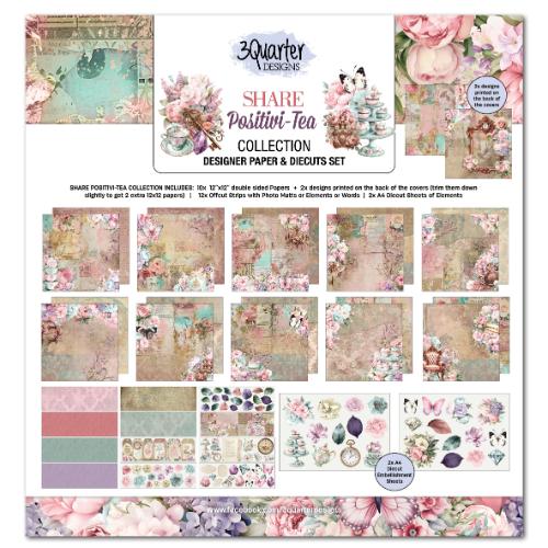 3Quarter Designs - Share Positivi-Tea 12*12 Collection kit - Postage as per Actual
