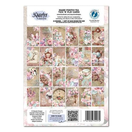 3Quarter Designs - Share Positivi-Tea Tuck 'N' Play Cards (Double sided)