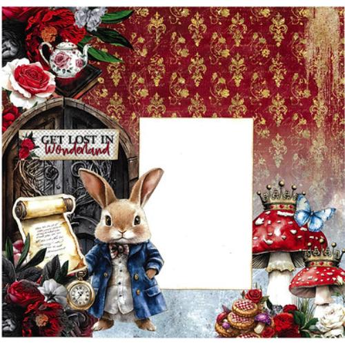 3Quarter Designs Red Queen 12x12 Design Paper & Diecuts Set - Postage as per Actual