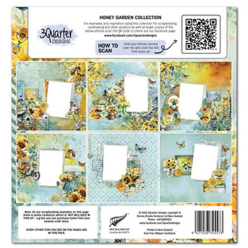 3Quarter Designs Honey Fields 12x12 Design Paper & Diecuts Set - Postage as per Actual