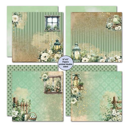 3Quarter Designs Sage Candlelight Scrapbook Collection - Postage as per Actual