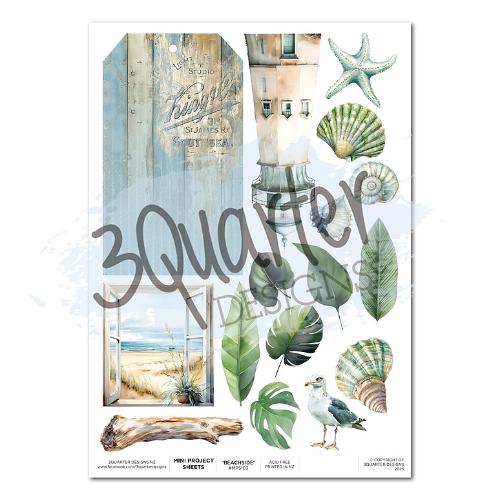 3Quarter Designs Beachside Life A4 Mini Project Sheet