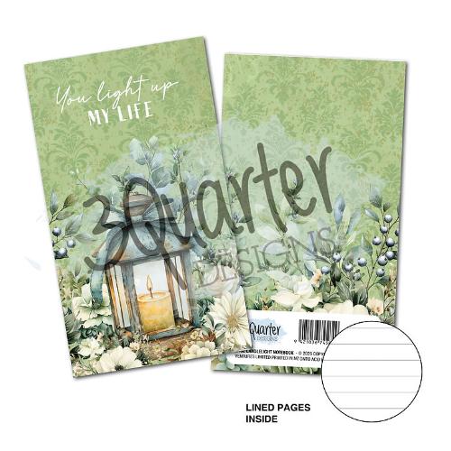 3Quarter Designs Sage Candlelight Mini Notebook