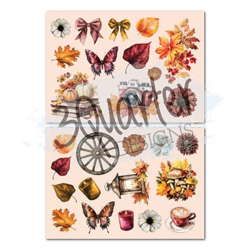 3Quarter Designs Autumn Whispers 8x8 Paper Pack & Die Cuts set