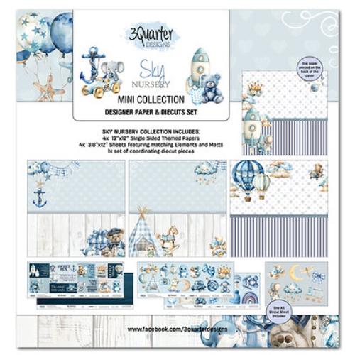 3Quarter Designs Mini 12x12 Collection Sky Nursery - Postage as per Actual