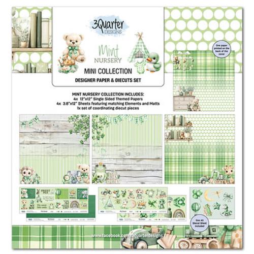 3Quarter Designs Mini 12x12 Collection Mint Nursery - Postage as per Actual