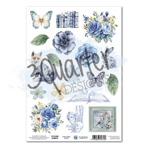 3Quarter Designs Twilight Ink Sticker Sheet A4
