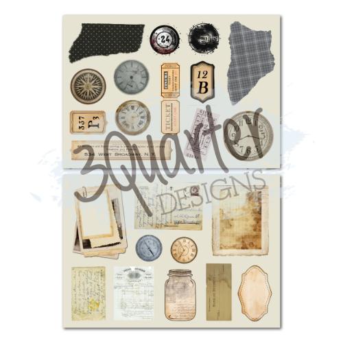 3Quarter Designs Paper Tales 8x8 Paper Pack & Die Cuts set