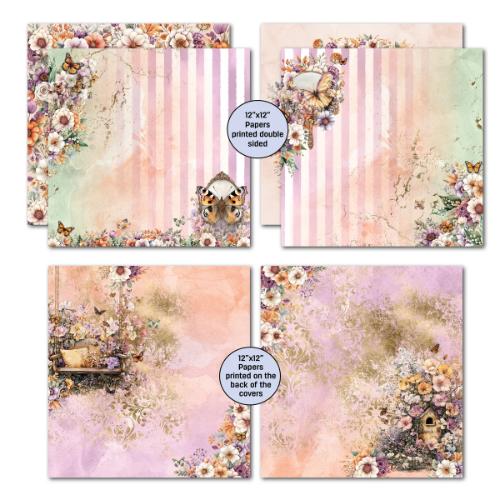 3Quarter Designs Butterfly Grove 12x12 Designer Paper & Diecuts Set - Postage as per Actual