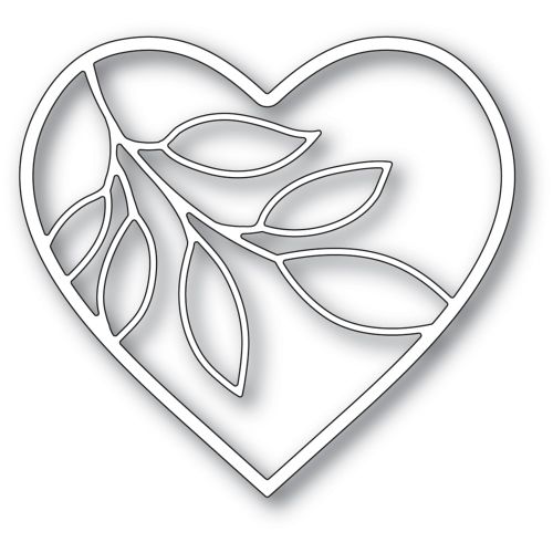 Memory Box - Verdant Leaf Loving Heart craft die