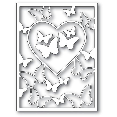 Memory Box - Butterfly Heart Frame craft die