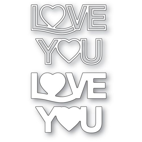 Memory Box - Love You Gallery Script craft die 