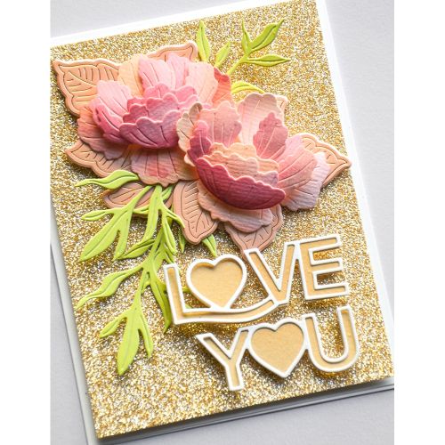 Memory Box - Love You Gallery Script craft die 